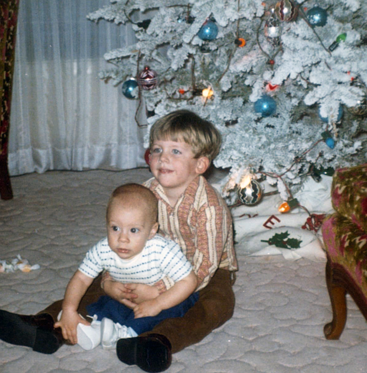 1048 Jonathon and Adam Fairbanks Christmas 1972