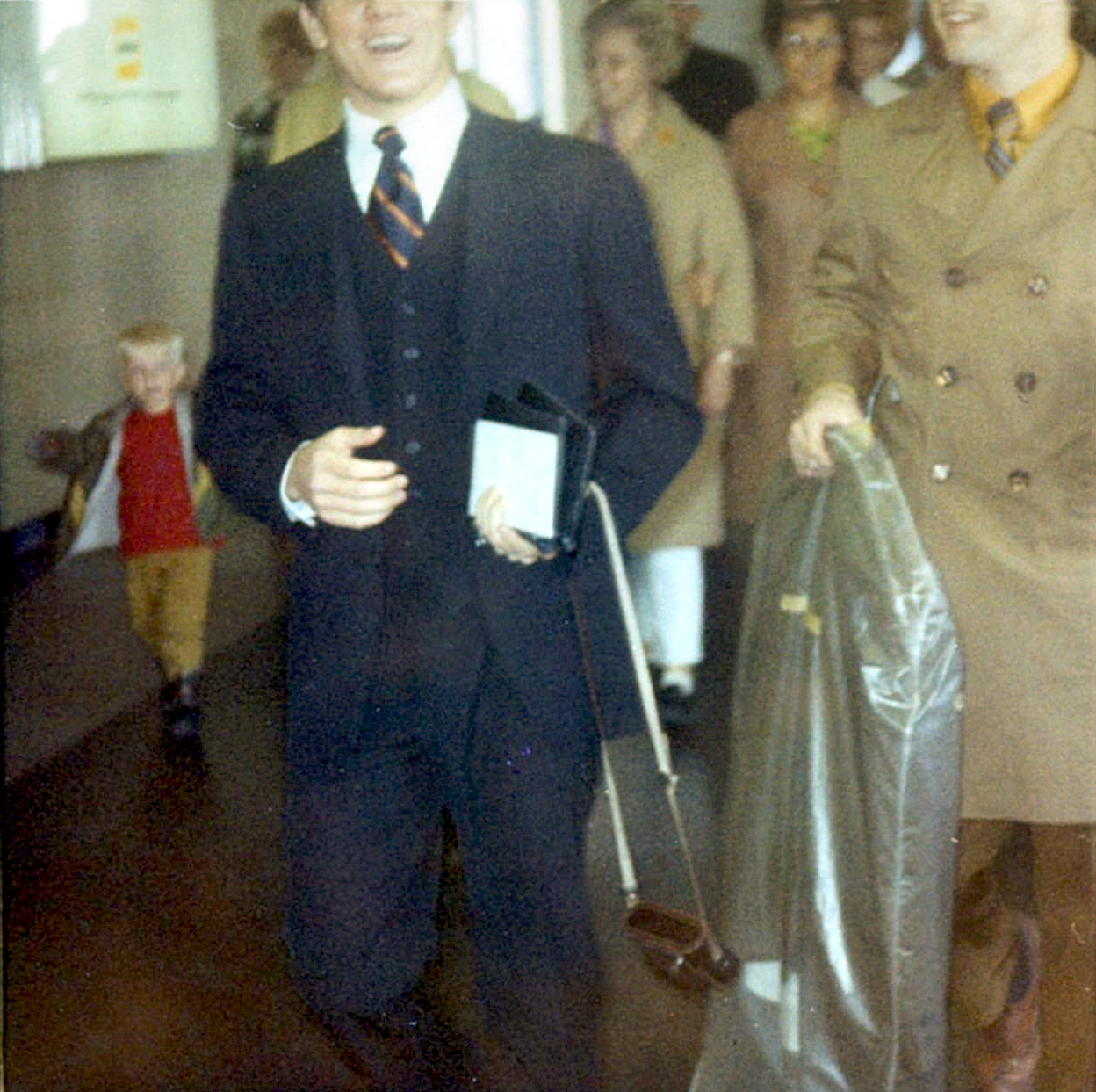 714 Norman at airport leaving for Austalia April 15, 1970