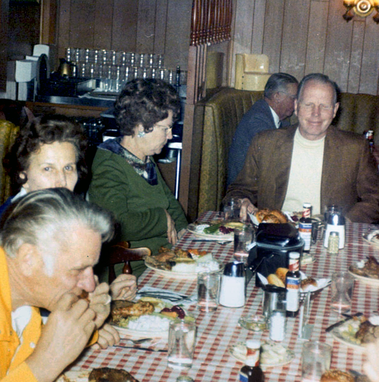 954 Bill Hansen, Elaine, Mariam and LeGrande Maxfield Feb 1972