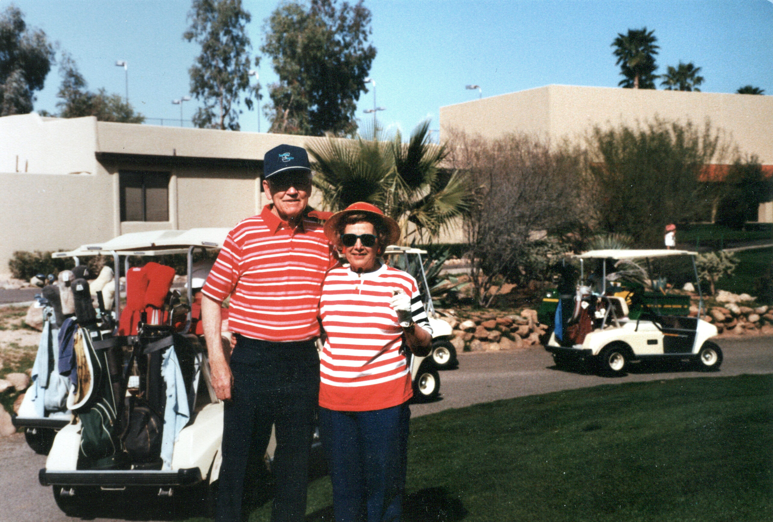Elaine and Vard Golfing 1999