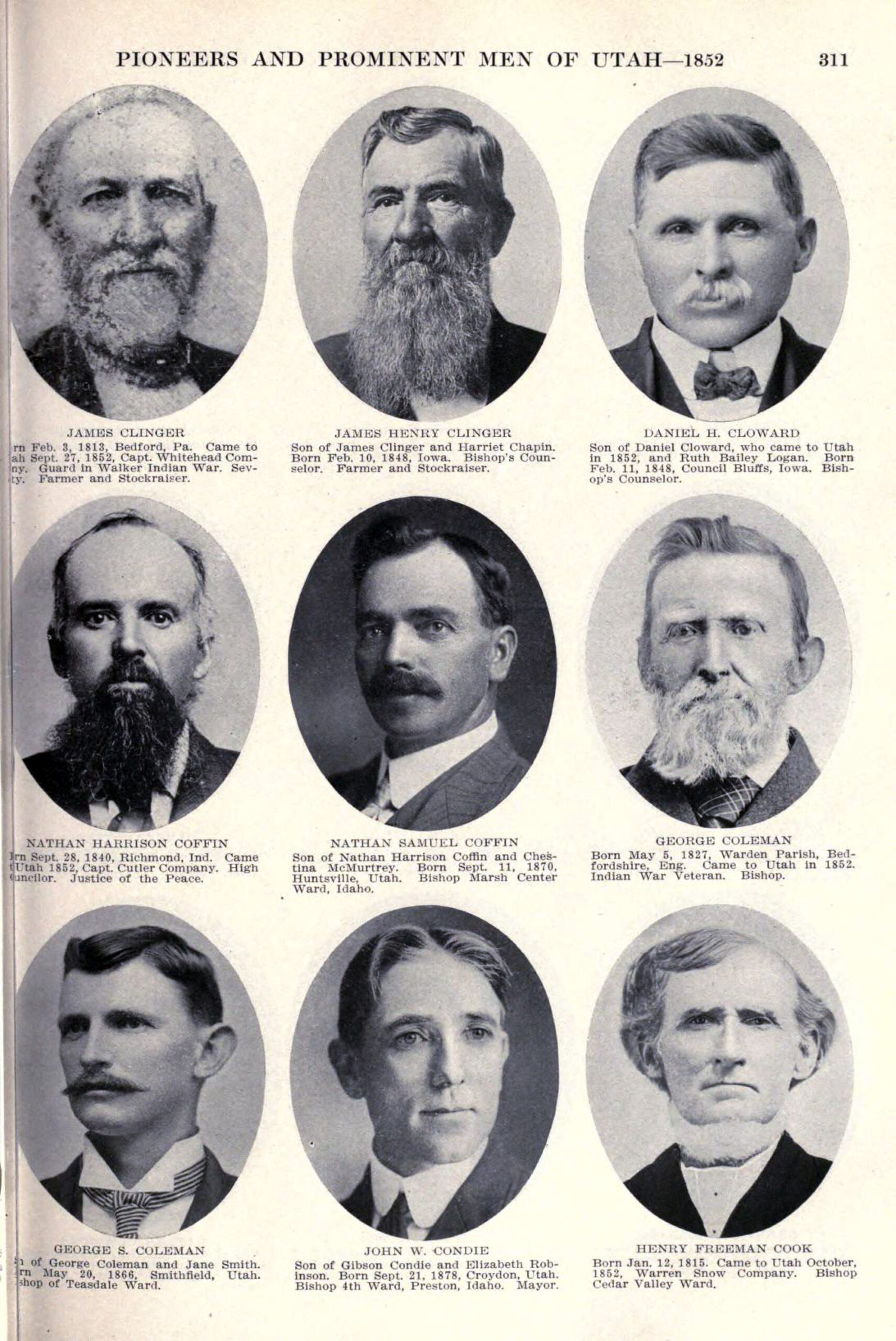 Pioneers And Prominent Men of Utah pg 311