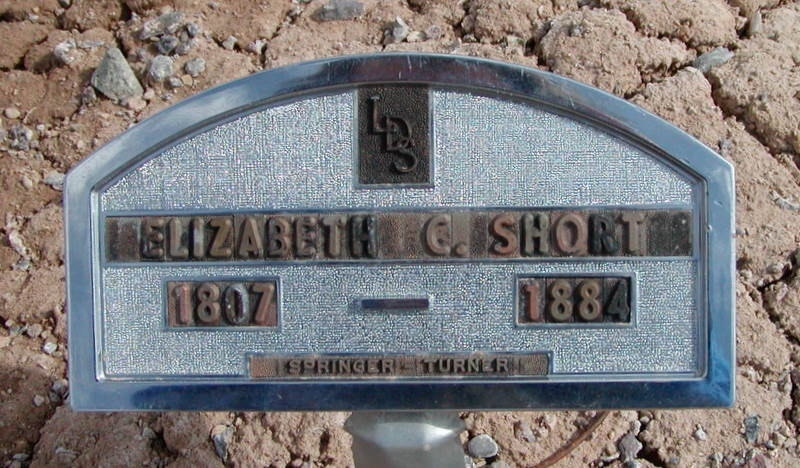 Elizabeth Curtis Short Tombstone