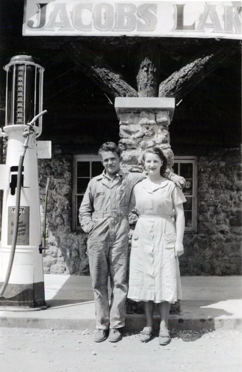 Harold Jr, and ? at Jacob lake